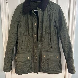 Barbour Green Utility Jacket with Corduroy Collar